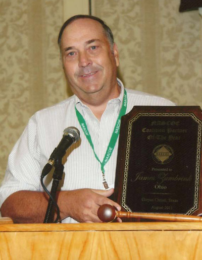 Jim Zumbrink with Award